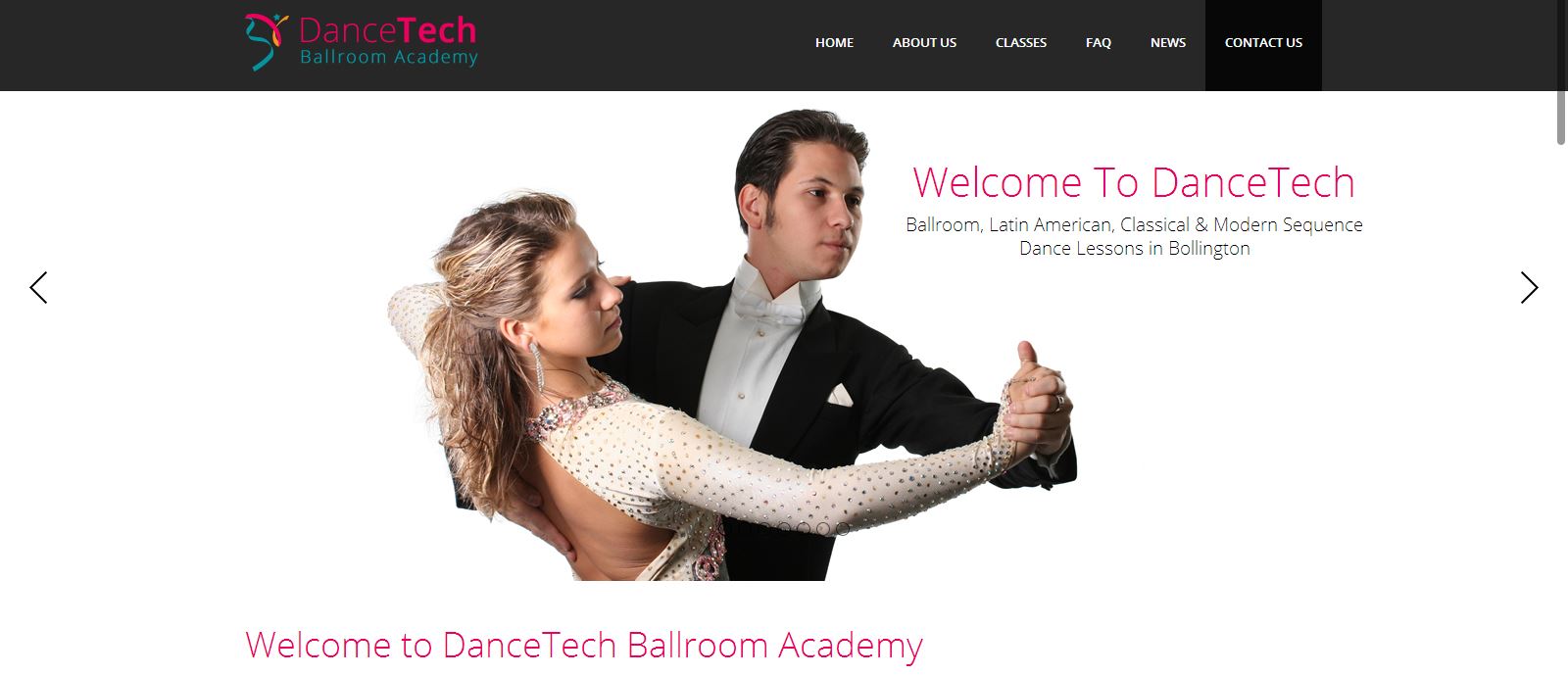 DanceTech Bollington, Website Capture